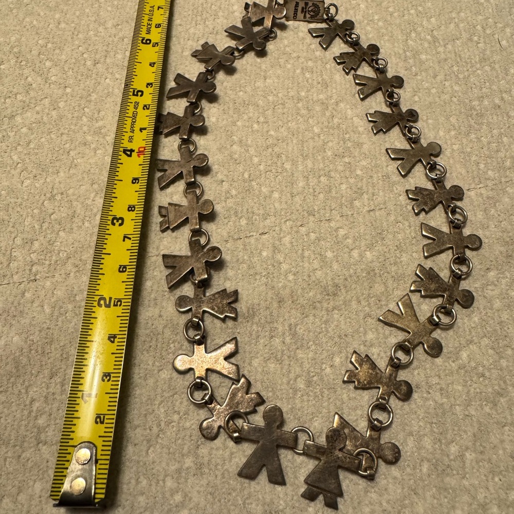 Silver Interlocking Children Necklace - image 2